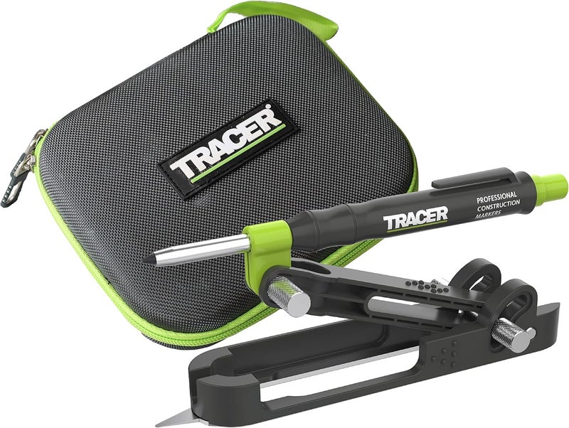 Tracer ProScribe Tool with Deep Hole Pencil, 6X Replacement Lead Holster and Carry Case (Multi-Function Scribe Tool) - Image 1